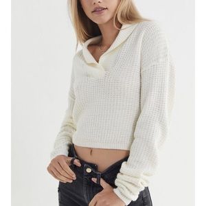 COPY - White/Cream Cowel Crop Top (Urban Outfitte…